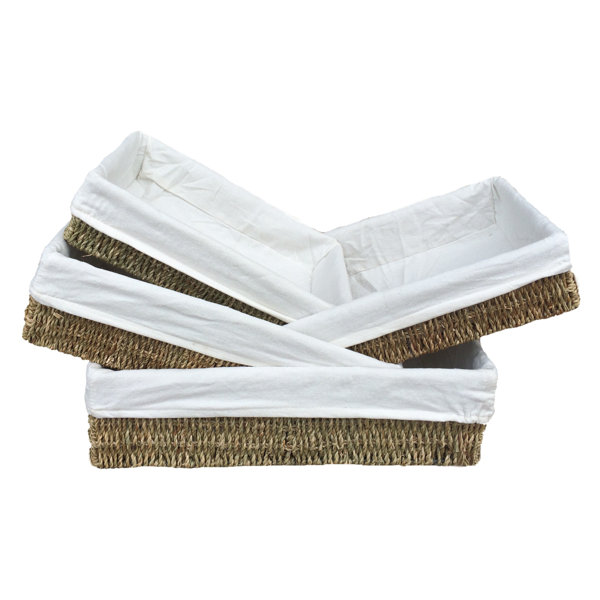 Sommerallee 4-tlg. Korb-Set Lined Rectangular aus Korbgeflecht | Wayfair.de